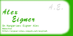 alex eigner business card